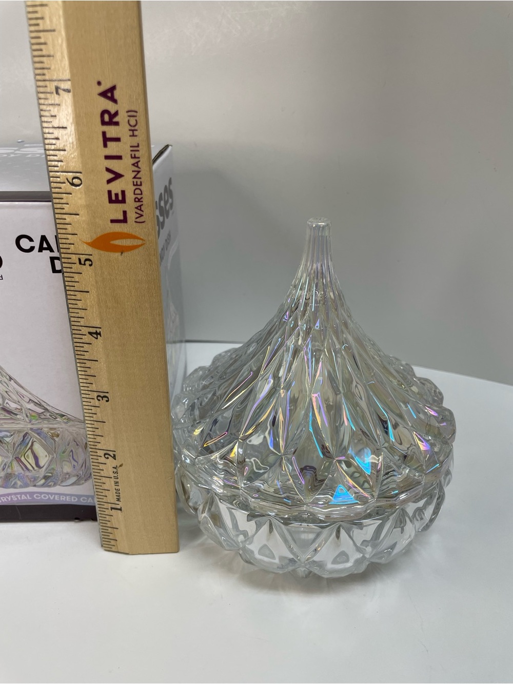 Candy Dish Kiss Iridescent Crystal Covered Candy Dish - Clear - Picture 4 of 7
